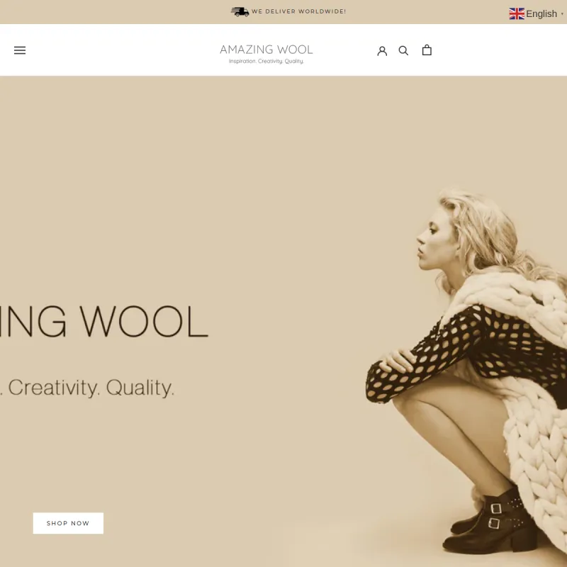 Screenshot van Amazingwool - Wolwinkel