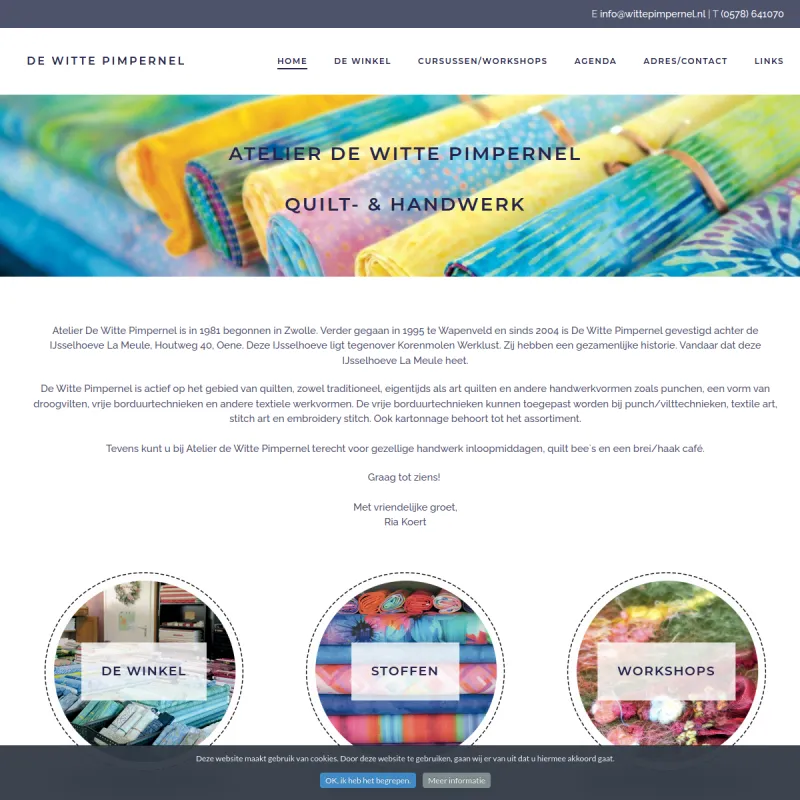 Screenshot van Atelier De Witte Pimpernel