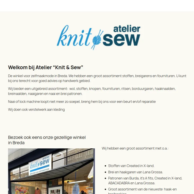 Screenshot van Atelier Knit & Sew