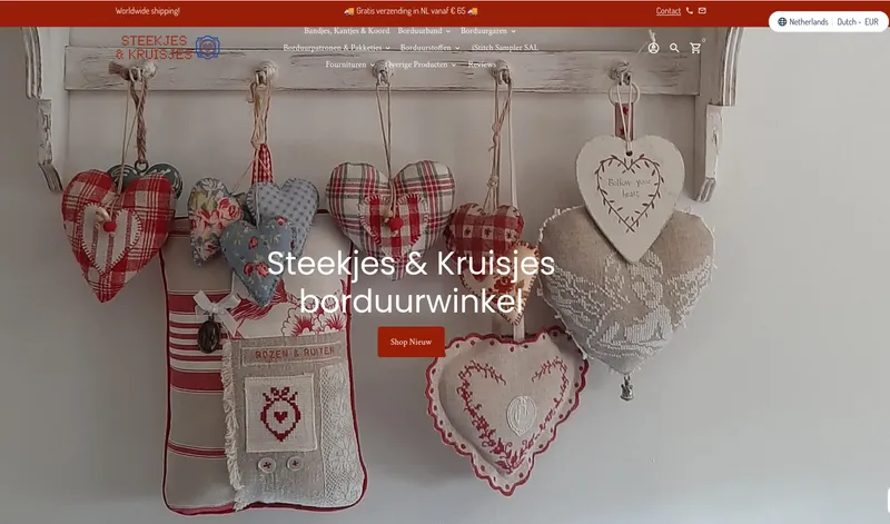 Screenshot van Atelier Steekjes & Kruisjes