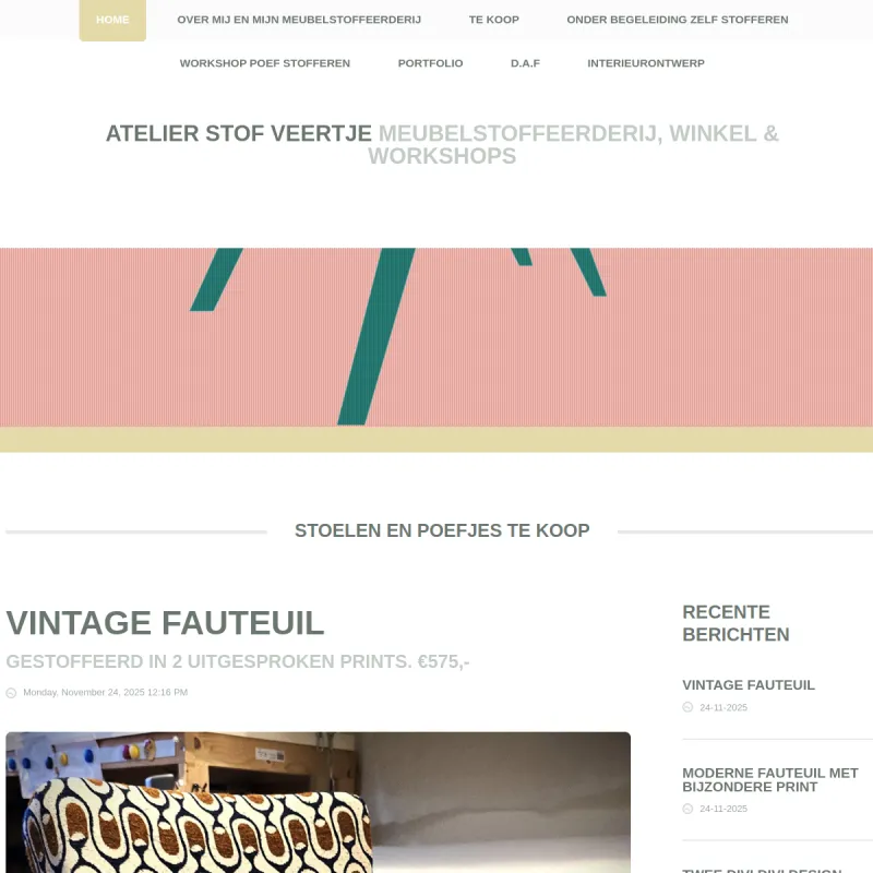 Screenshot van Atelier Stof Veertje