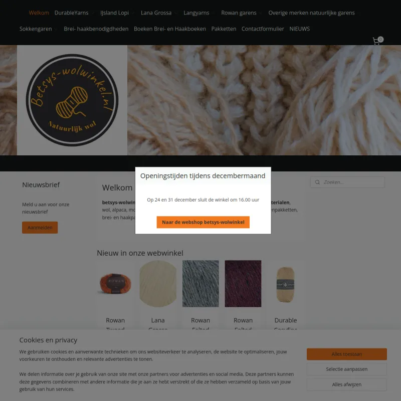 Screenshot van betsys-wolwinkel.nl