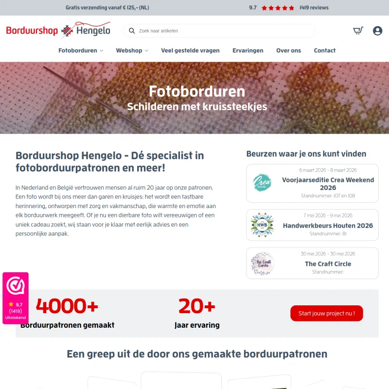 Screenshot van Borduurshop Hengelo