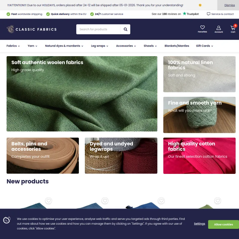 Screenshot van Classic Fabrics