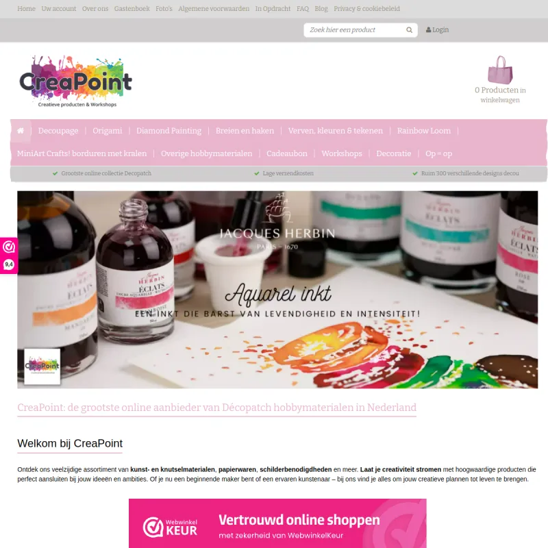 Screenshot van CreaPoint