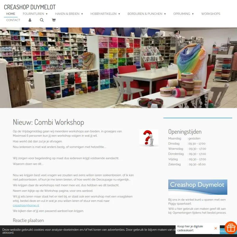 Screenshot van Creashop Duymelot
