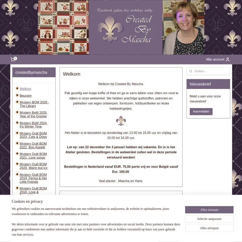 Screenshot van Created By Mascha