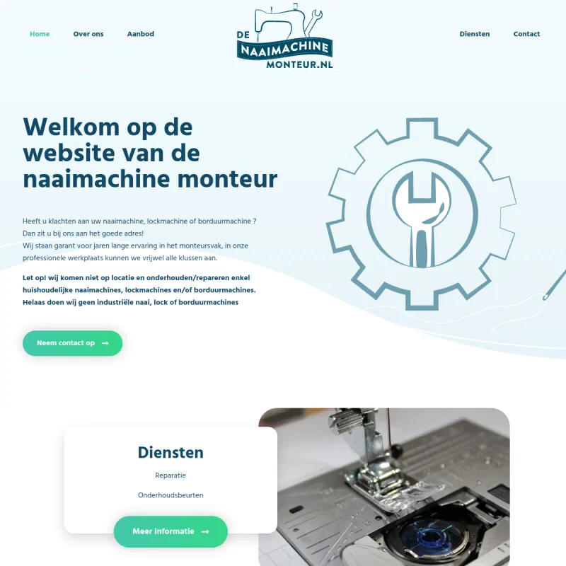 Screenshot van De Naaimachine Monteur