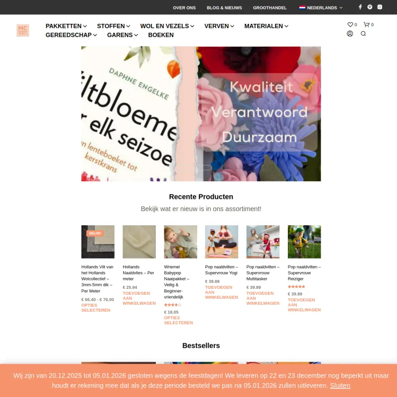 Screenshot van De Witte Engel / meervilt! winkel