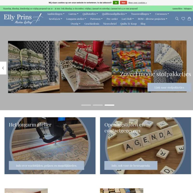 Screenshot van Elly Prins Machinequilting