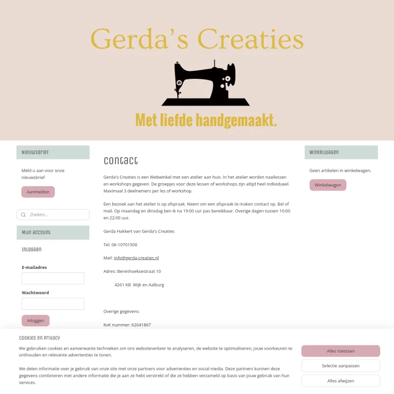 Screenshot van Gerda's Creaties