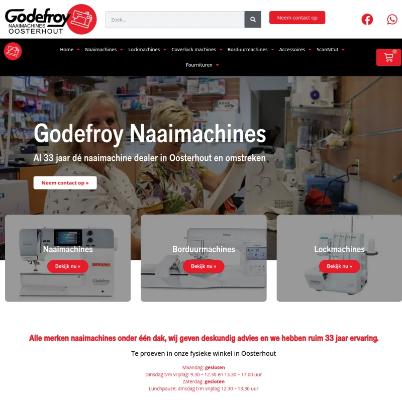 Screenshot van Godefroy Naaimachines