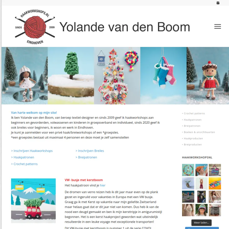 Screenshot van haakworkshops