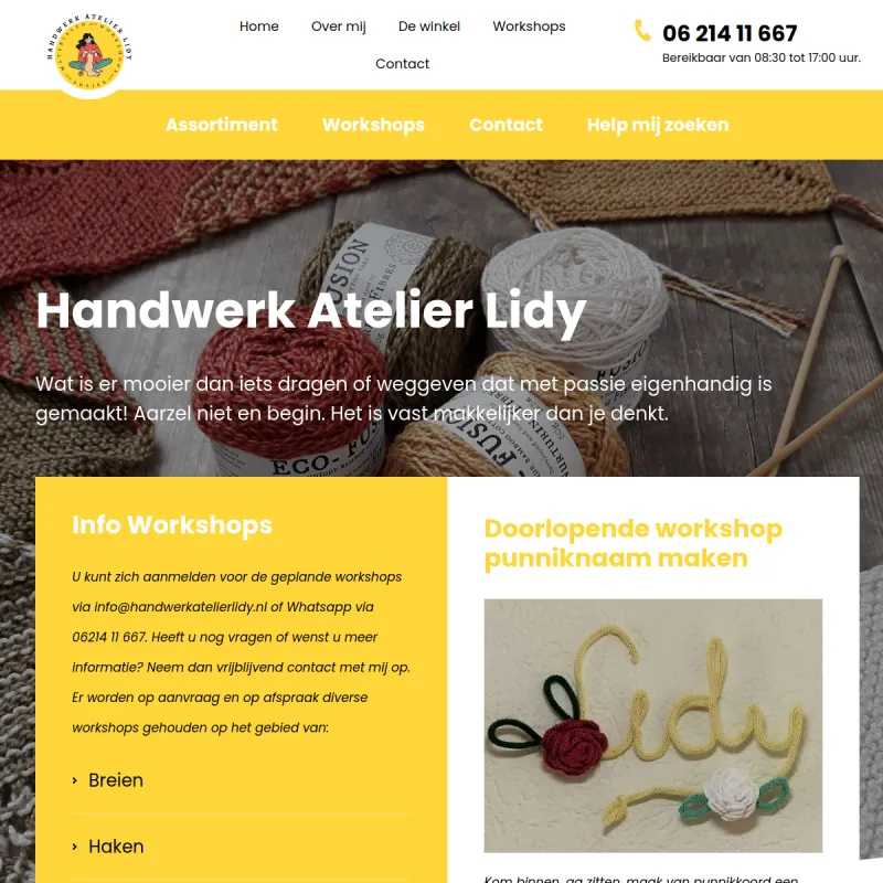 Screenshot van Handwerk Atelier Lidy