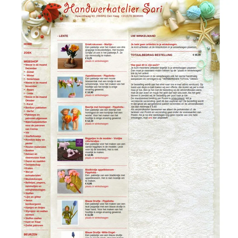 Screenshot van Handwerkatelier Sari