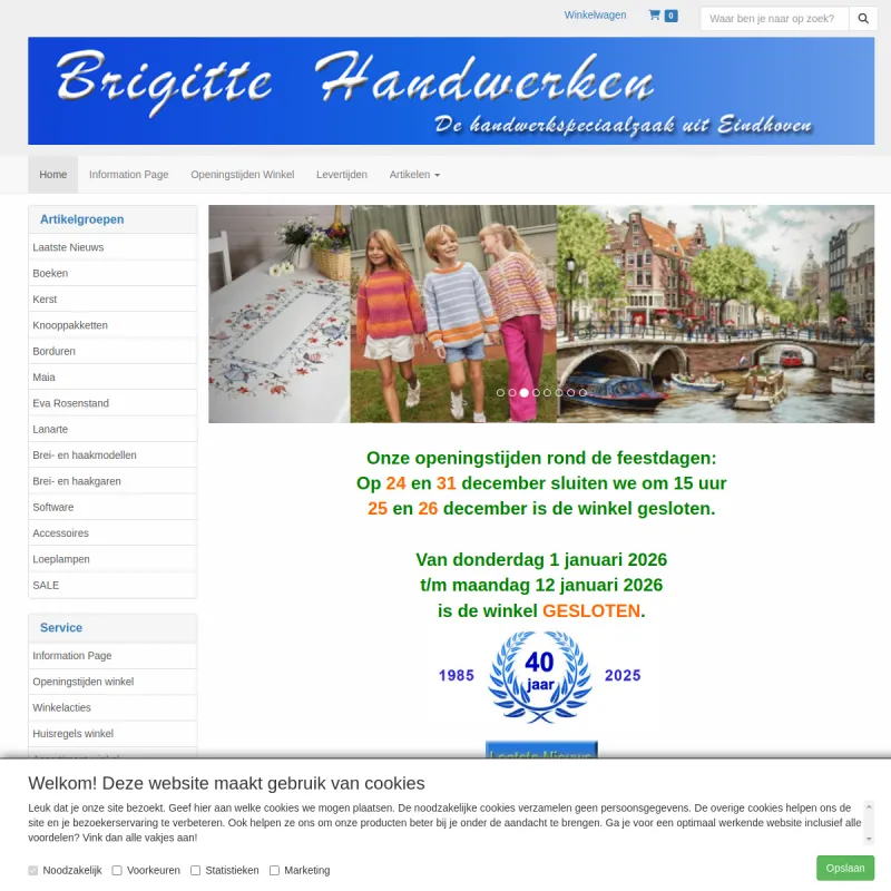 Screenshot van Handwerkspeciaalzaak Breimode Brigitte