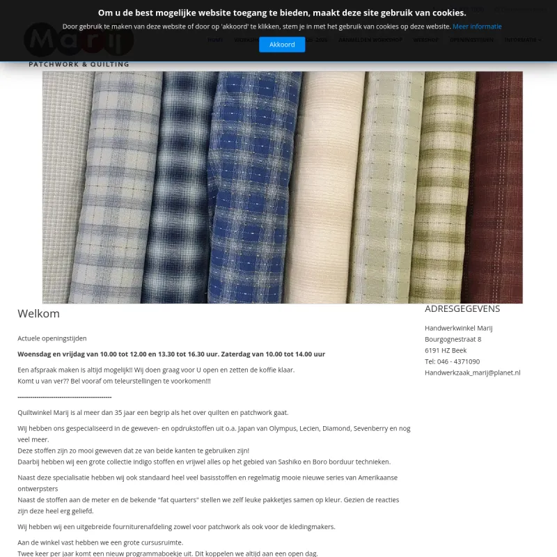 Screenshot van Handwerkzaak Marij