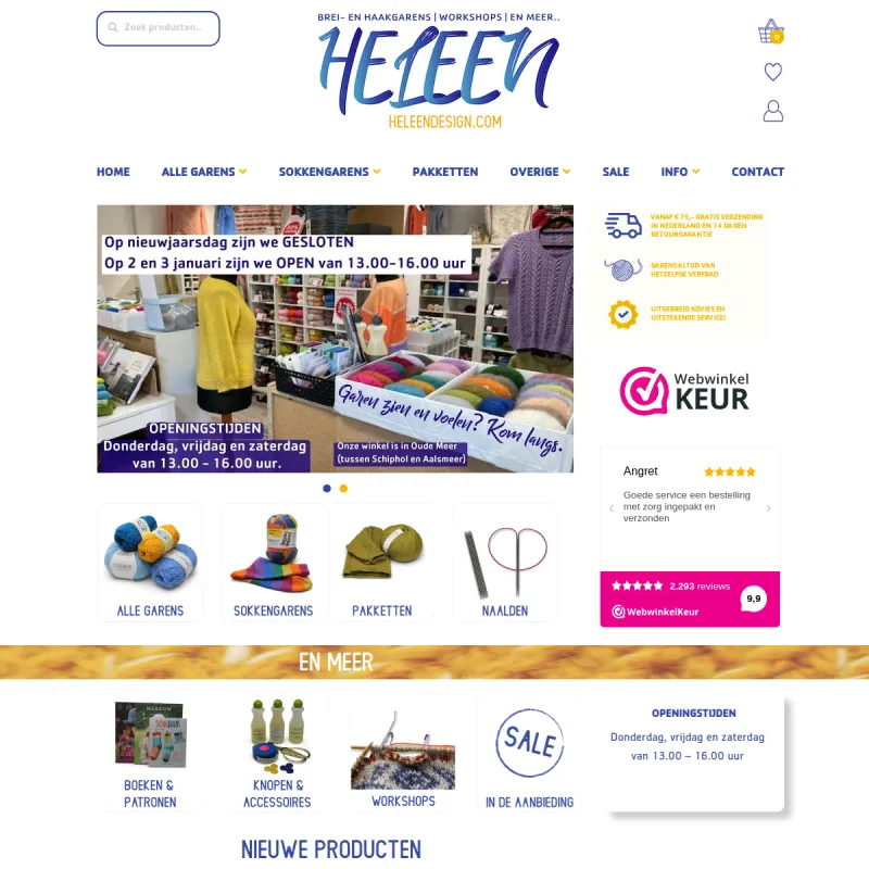 Screenshot van Heleen Design