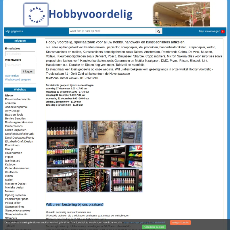 Screenshot van Hobby Voordelig V.O.F.