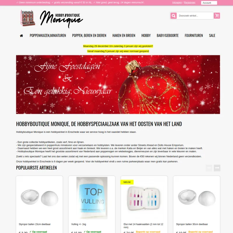 Screenshot van Hobbyboutique Monique