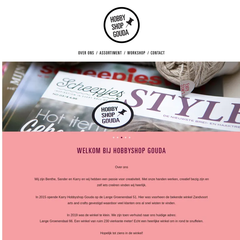 Screenshot van Hobbyshop Gouda