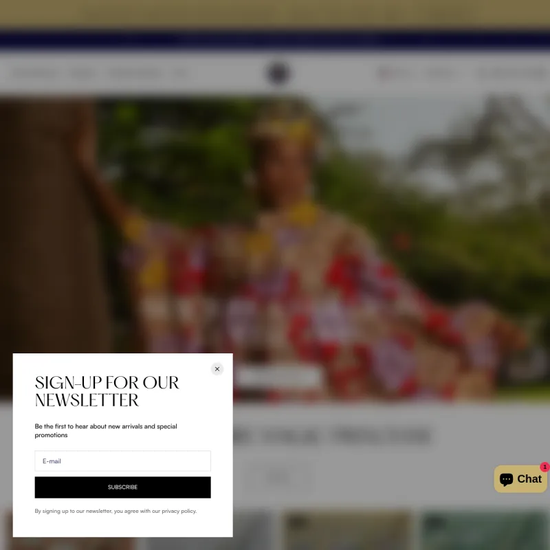 Screenshot van Jansen Holland Online African fabrics