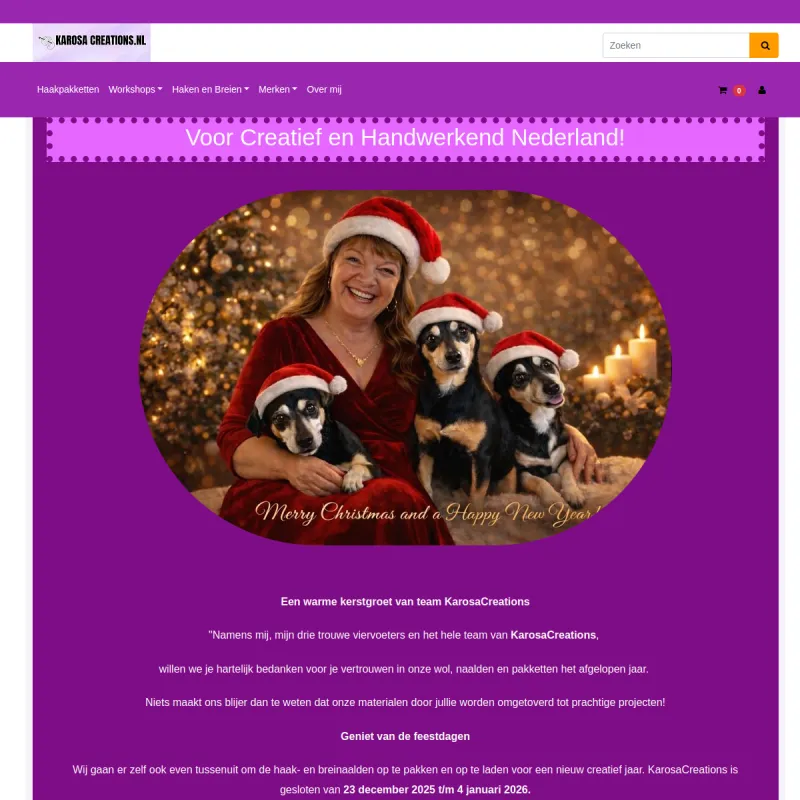 Screenshot van KarosaCreations.nl