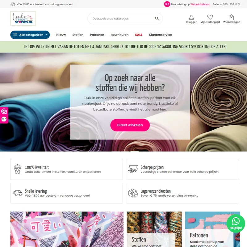 Screenshot van Leuketricotstofjes