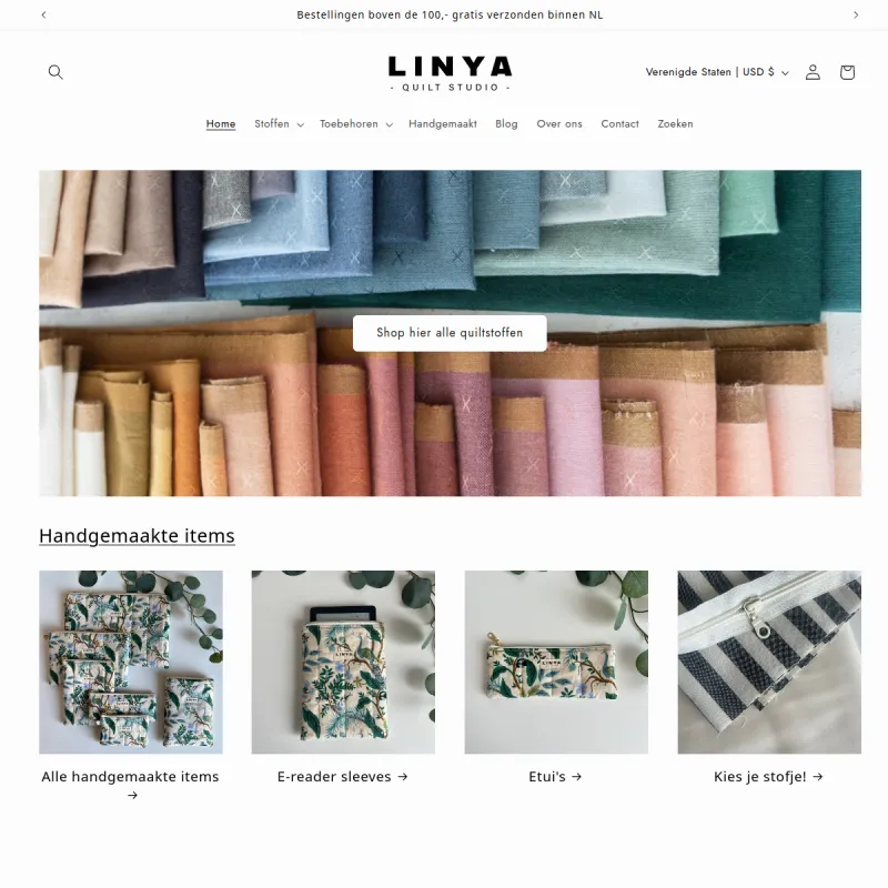 Screenshot van Linya.nl