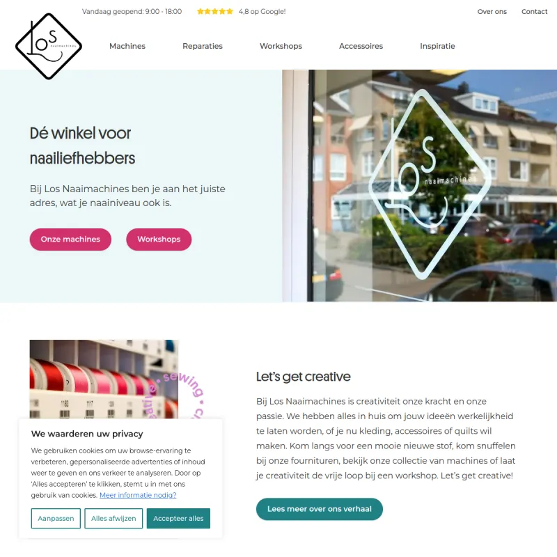 Screenshot van Los Naaimachines