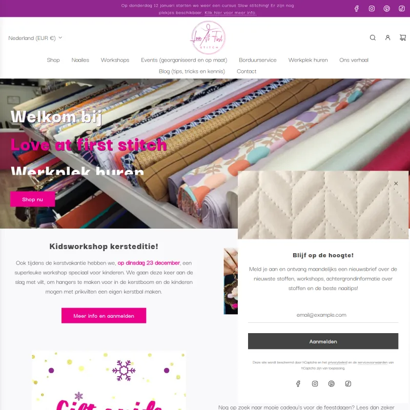 Screenshot van Love at first stitch