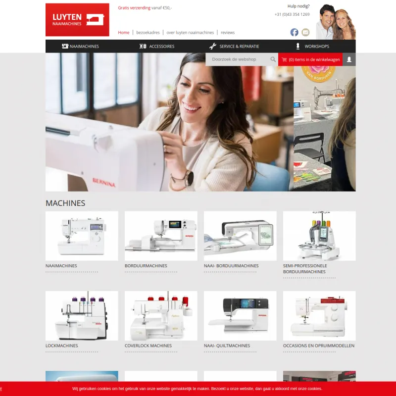 Screenshot van Luyten Naaimachines