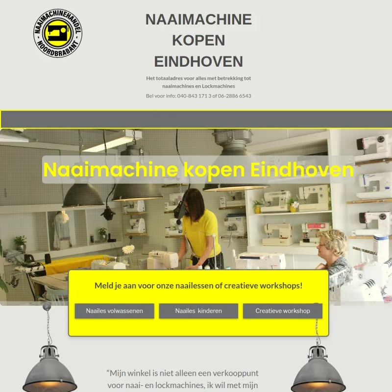 Screenshot van Marlène Naaimachinehandel Brabant