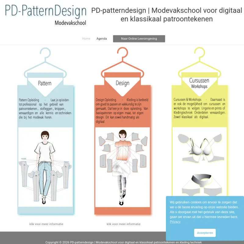 Screenshot van Modevakschool Ina van 't Klooster