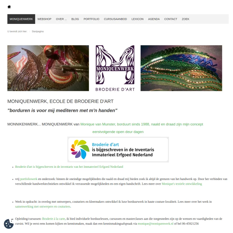 Screenshot van Moniquenwerk Broderie d'art