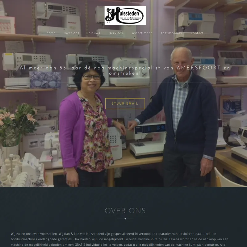 Screenshot van Naaimachinehandel L.J. van Huissteden V.O.F.