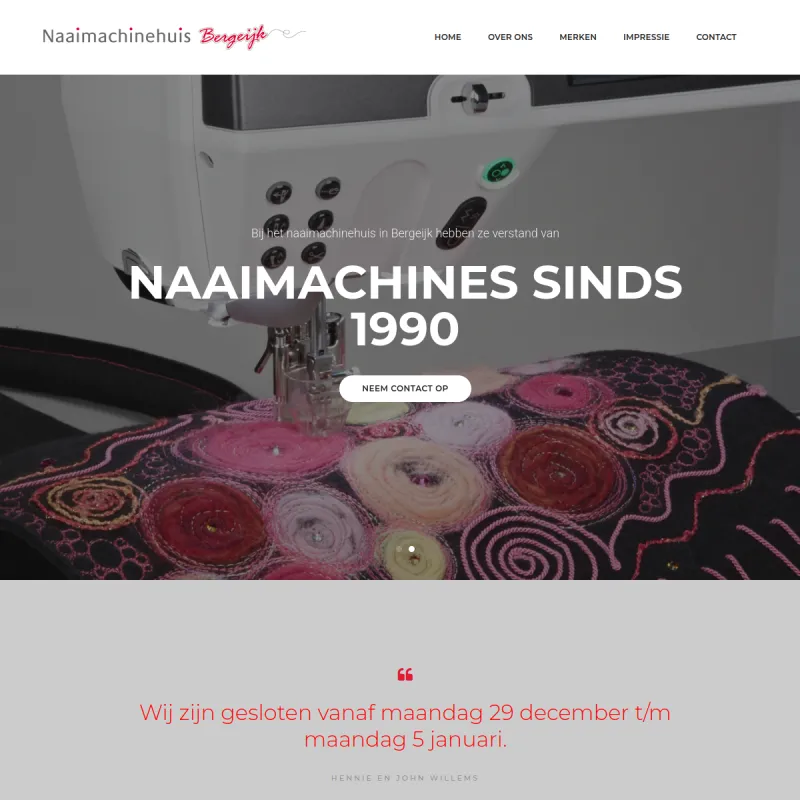 Screenshot van Naaimachinehuis Bergeijk