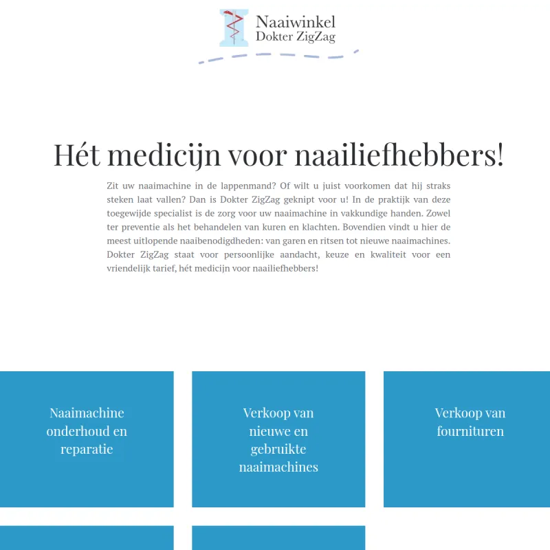 Screenshot van Naaiwinkel Dokter ZigZag
