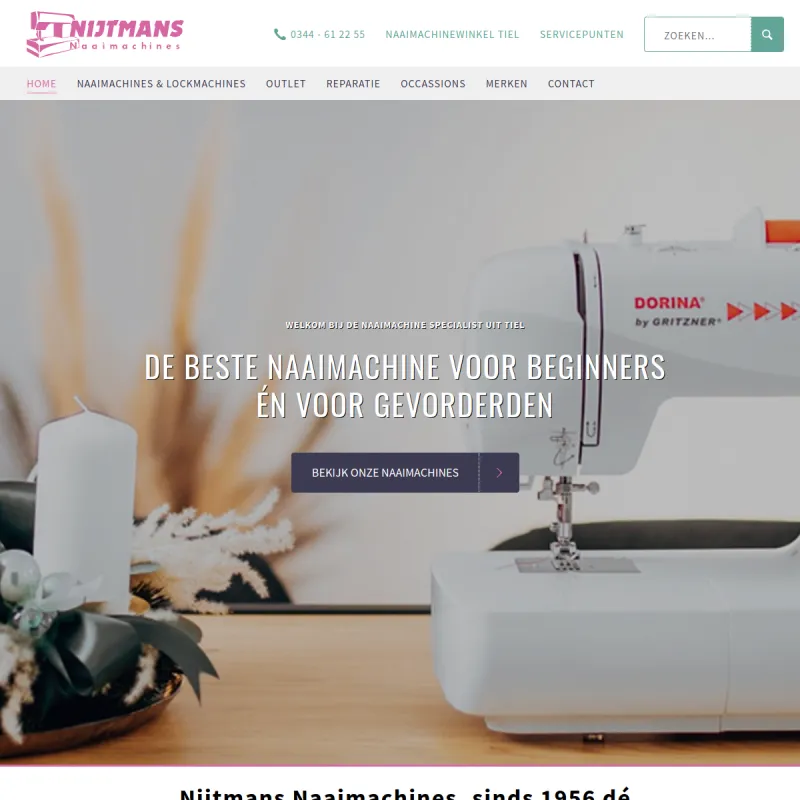Screenshot van Nijtmans Naaimachines