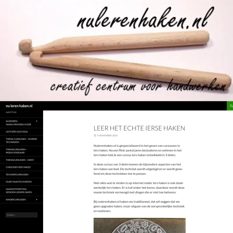 Screenshot van nu leren haken