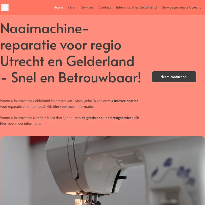 Screenshot van Ottoverwoert naaimachine service