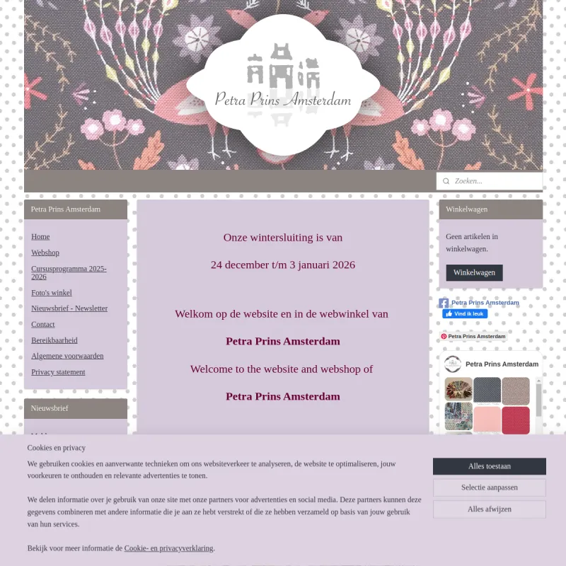 Screenshot van Petra Prins Amsterdam