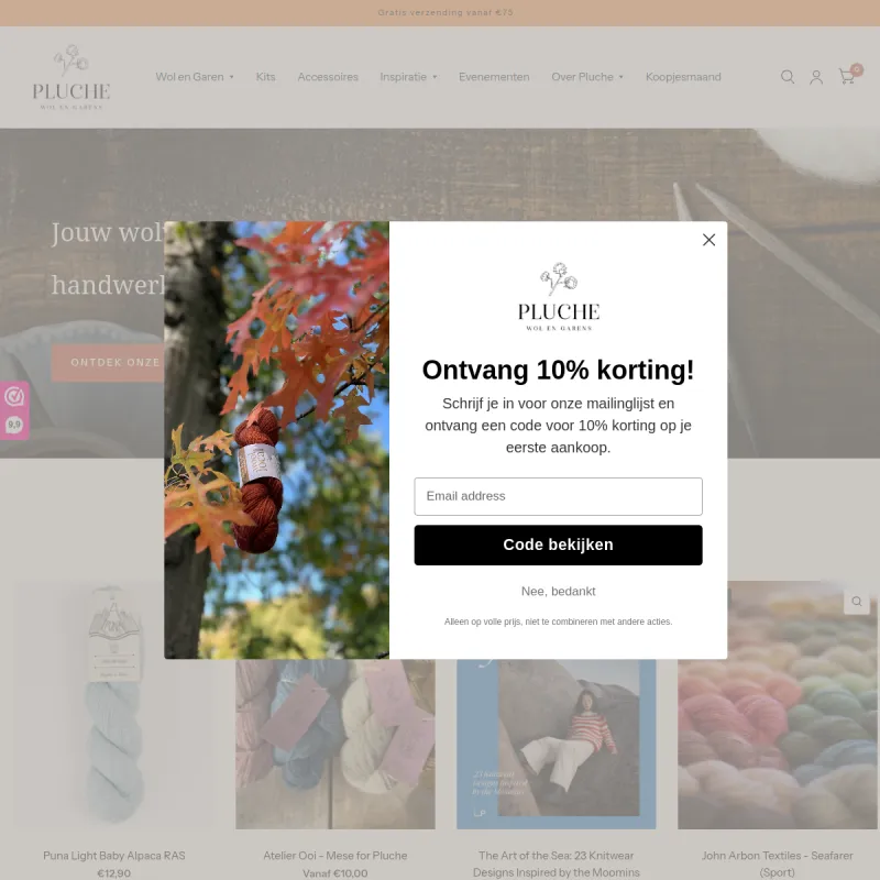 Screenshot van Pluche Wol en Garens