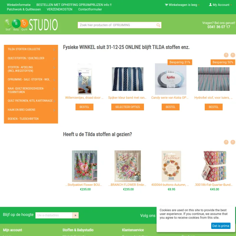 Screenshot van Quilt-Kelder Putten