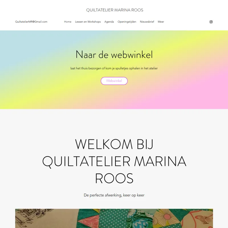 Screenshot van Quiltatelier Marina Roos