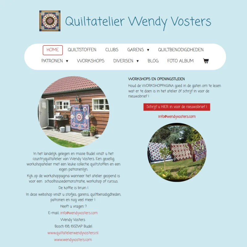 Screenshot van Quiltatelier Wendy Vosters