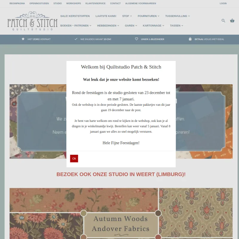 Screenshot van quiltstudio Patch & Stitch