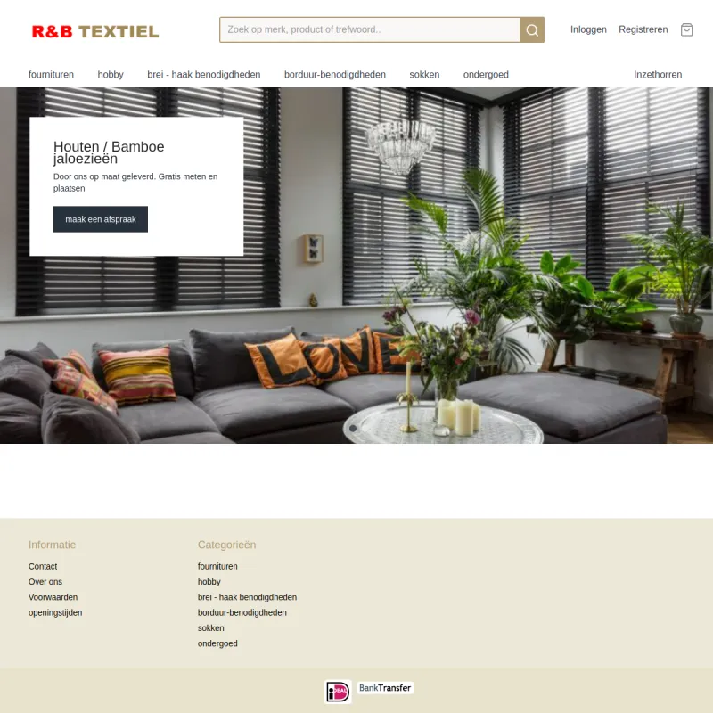 Screenshot van R & B Textiel