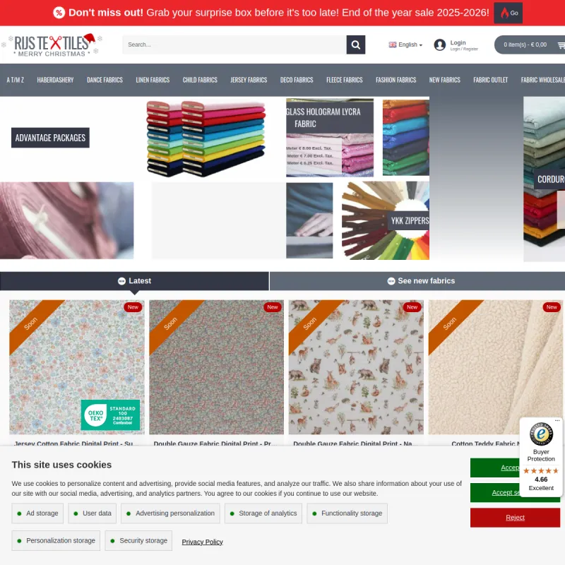 Screenshot van Rijs Textiles BV