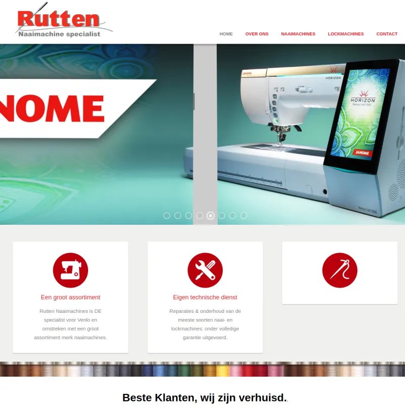 Screenshot van Rutten Naaimachines V.O.F.